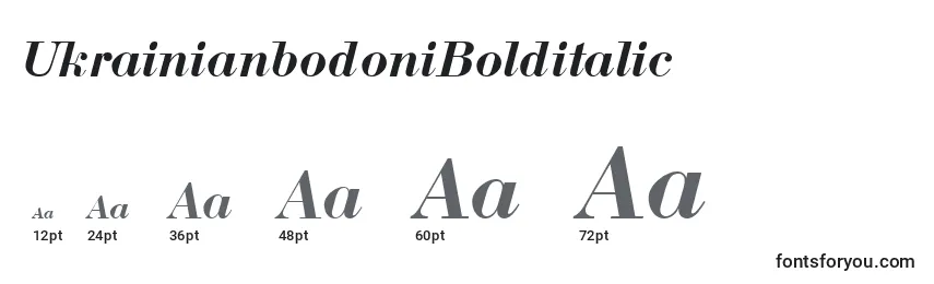 UkrainianbodoniBolditalic Font Sizes