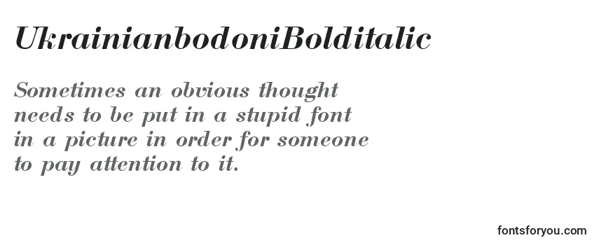 UkrainianbodoniBolditalic Font