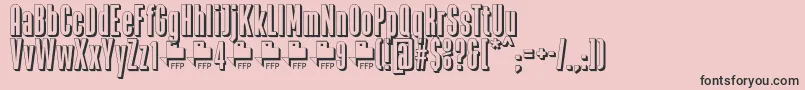 フォントZacatecas1914DemoFontFfp – ピンクの背景に黒い文字