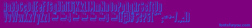フォントZacatecas1914DemoFontFfp – 紫色の背景に青い文字