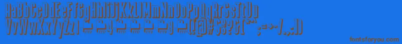 Шрифт Zacatecas1914DemoFontFfp – коричневые шрифты на синем фоне