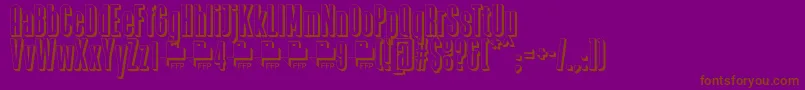 Шрифт Zacatecas1914DemoFontFfp – коричневые шрифты на фиолетовом фоне
