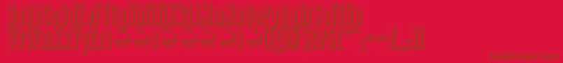 Czcionka Zacatecas1914DemoFontFfp – brązowe czcionki na czerwonym tle