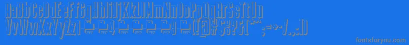 フォントZacatecas1914DemoFontFfp – 青い背景に灰色の文字
