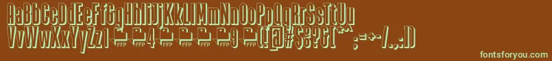 Zacatecas1914DemoFontFfp Font – Green Fonts on Brown Background