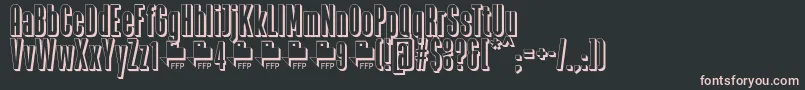 Шрифт Zacatecas1914DemoFontFfp – розовые шрифты на чёрном фоне