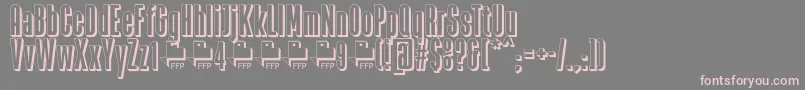 フォントZacatecas1914DemoFontFfp – 灰色の背景にピンクのフォント