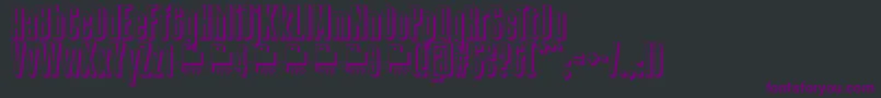 フォントZacatecas1914DemoFontFfp – 黒い背景に紫のフォント