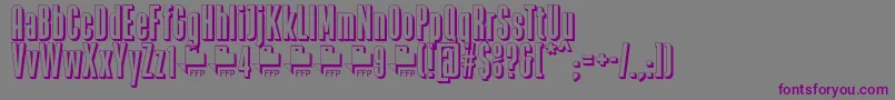 フォントZacatecas1914DemoFontFfp – 紫色のフォント、灰色の背景