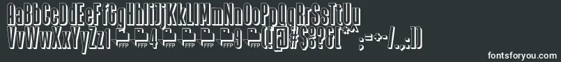 フォントZacatecas1914DemoFontFfp – 黒い背景に白い文字