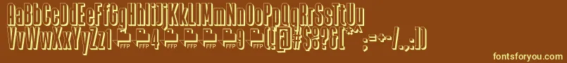 Шрифт Zacatecas1914DemoFontFfp – жёлтые шрифты на коричневом фоне