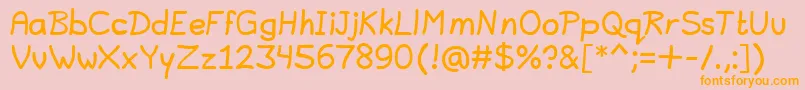 Lavi Font – Orange Fonts on Pink Background