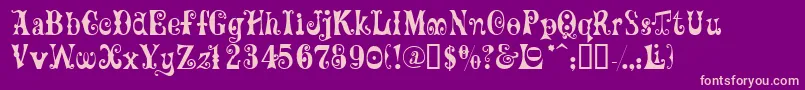 Tadaassk Font – Pink Fonts on Purple Background
