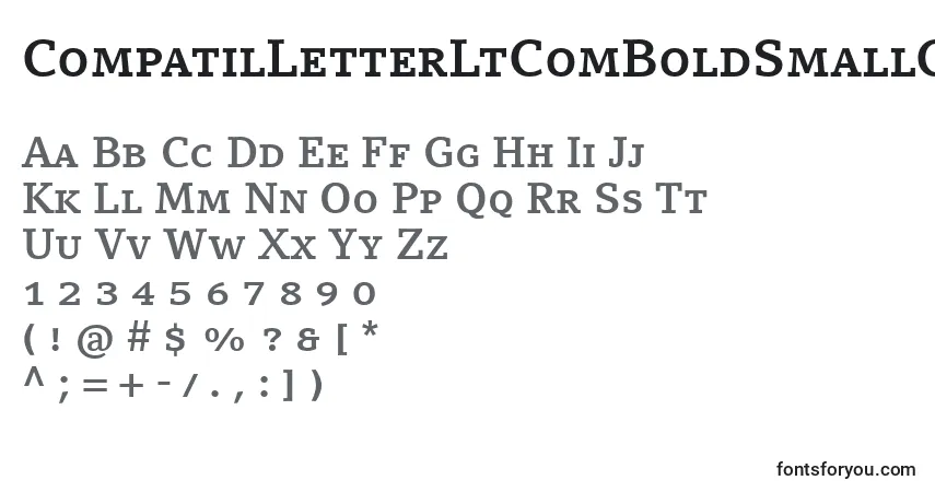 Czcionka CompatilLetterLtComBoldSmallCaps – alfabet, cyfry, specjalne znaki