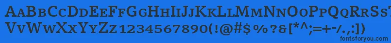 CompatilLetterLtComBoldSmallCaps Font – Black Fonts on Blue Background