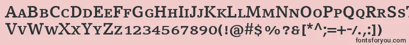 CompatilLetterLtComBoldSmallCaps Font – Black Fonts on Pink Background