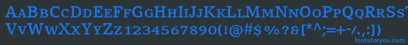 CompatilLetterLtComBoldSmallCaps Font – Blue Fonts on Black Background