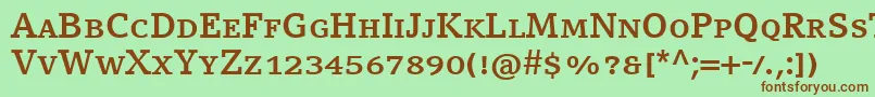 CompatilLetterLtComBoldSmallCaps Font – Brown Fonts on Green Background