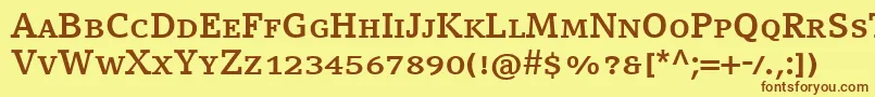 CompatilLetterLtComBoldSmallCaps Font – Brown Fonts on Yellow Background