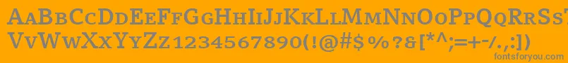 CompatilLetterLtComBoldSmallCaps Font – Gray Fonts on Orange Background