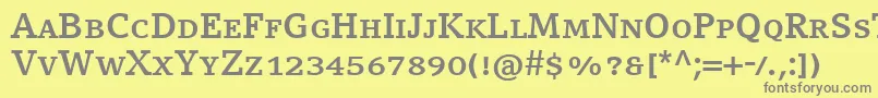 CompatilLetterLtComBoldSmallCaps Font – Gray Fonts on Yellow Background