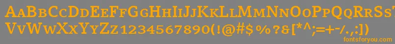 CompatilLetterLtComBoldSmallCaps Font – Orange Fonts on Gray Background