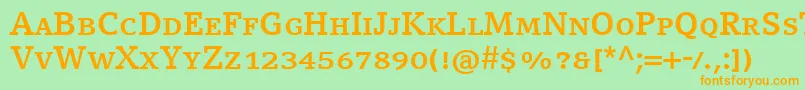 CompatilLetterLtComBoldSmallCaps Font – Orange Fonts on Green Background