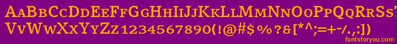 CompatilLetterLtComBoldSmallCaps Font – Orange Fonts on Purple Background