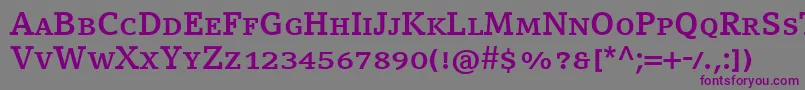 CompatilLetterLtComBoldSmallCaps Font – Purple Fonts on Gray Background