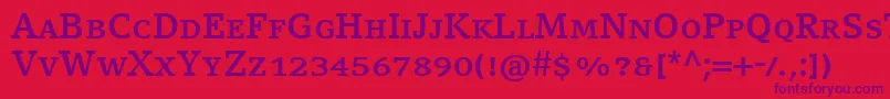 CompatilLetterLtComBoldSmallCaps Font – Purple Fonts on Red Background