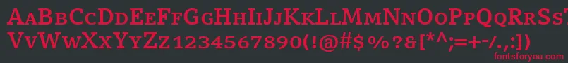 CompatilLetterLtComBoldSmallCaps Font – Red Fonts on Black Background