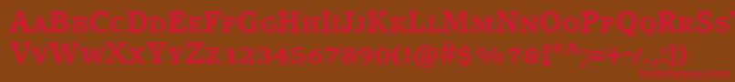 CompatilLetterLtComBoldSmallCaps Font – Red Fonts on Brown Background