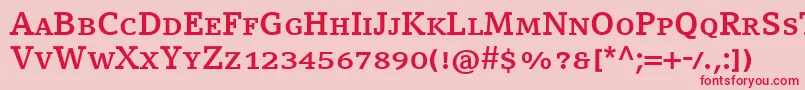 CompatilLetterLtComBoldSmallCaps Font – Red Fonts on Pink Background