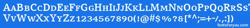 Шрифт CompatilLetterLtComBoldSmallCaps – белые шрифты на синем фоне