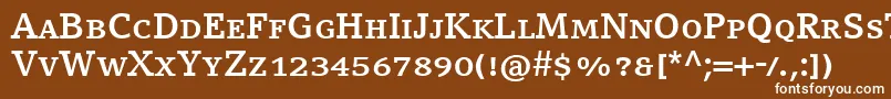 CompatilLetterLtComBoldSmallCaps Font – White Fonts on Brown Background