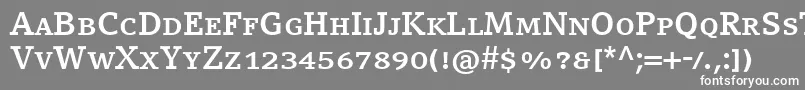 フォントCompatilLetterLtComBoldSmallCaps – 灰色の背景に白い文字