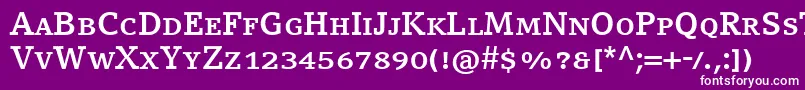 フォントCompatilLetterLtComBoldSmallCaps – 紫の背景に白い文字