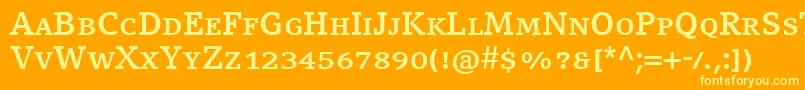 CompatilLetterLtComBoldSmallCaps Font – Yellow Fonts on Orange Background