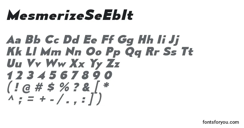 MesmerizeSeEbIt Font – alphabet, numbers, special characters