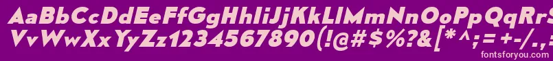 MesmerizeSeEbIt Font – Pink Fonts on Purple Background