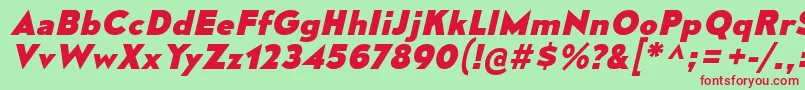 MesmerizeSeEbIt Font – Red Fonts on Green Background