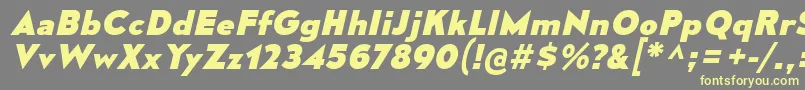 MesmerizeSeEbIt Font – Yellow Fonts on Gray Background