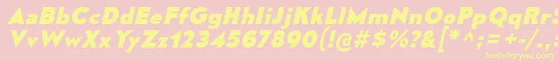 MesmerizeSeEbIt Font – Yellow Fonts on Pink Background