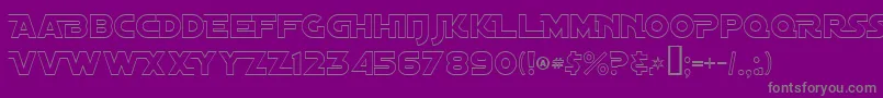 DistantGalaxyAltoutline Font – Gray Fonts on Purple Background