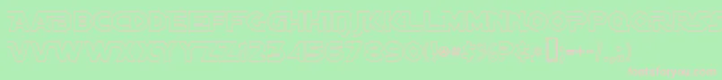 DistantGalaxyAltoutline Font – Pink Fonts on Green Background