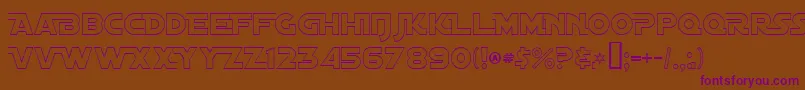 DistantGalaxyAltoutline Font – Purple Fonts on Brown Background