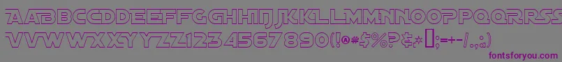 DistantGalaxyAltoutline Font – Purple Fonts on Gray Background