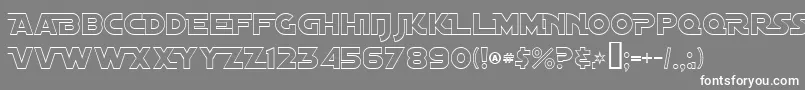 DistantGalaxyAltoutline Font – White Fonts on Gray Background