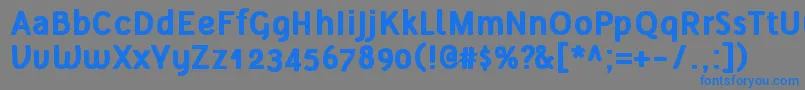 フォントTelluralAltBold – 灰色の背景に青い文字