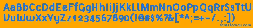TelluralAltBold Font – Blue Fonts on Orange Background